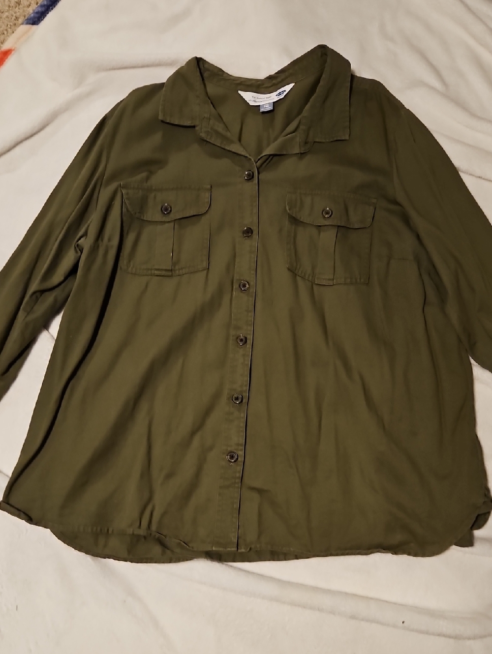 Old Navy Olive Button-Up Shirt